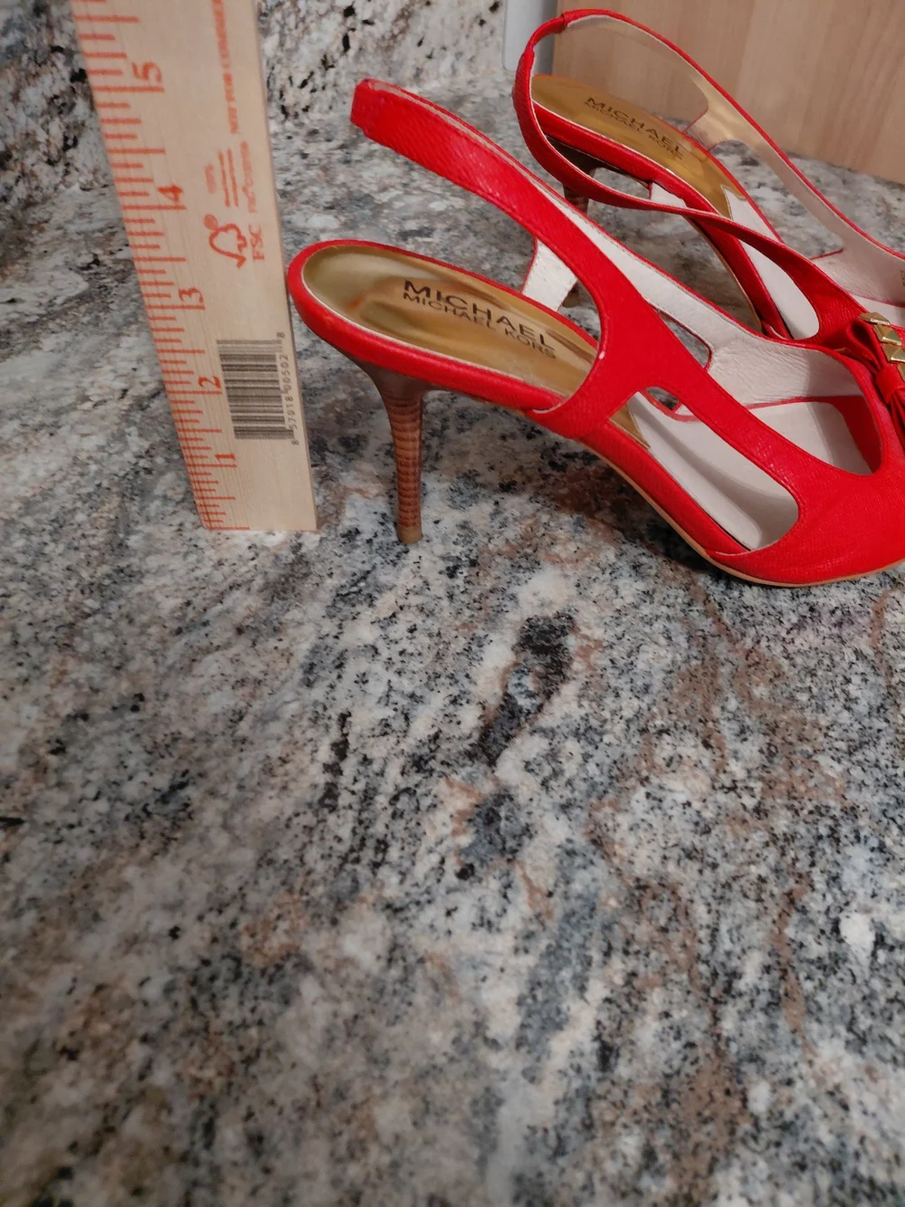 MICHAEL Michael Kors **Orange** Gold Studded Slingback Heels